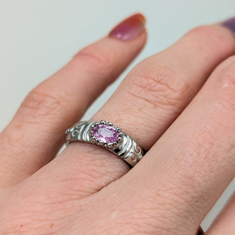 Madoka Puella Magi Madoka Magica Gold Gemstone Ring Anime Allergies waterproof runes pink tourmaline