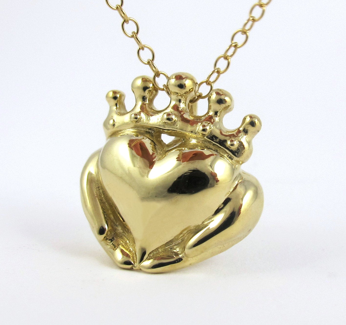Handmade Claddagh Necklace - Ready to Ship, Claddagh pendant, Sterling Claddagh, Celtic Jewelry, Irish Promise Pendant, Gift for her 267 12