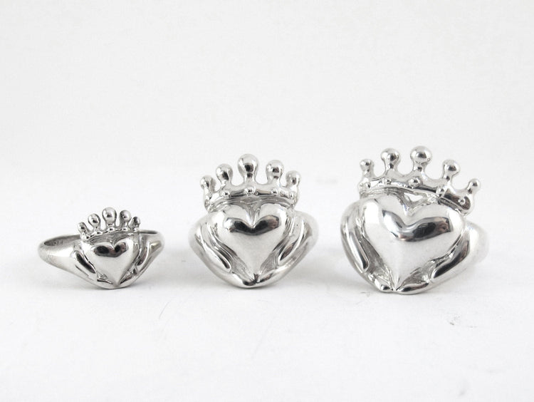 Handmade Claddagh Ring, Celebrity Jewelry, Chunky Claddagh, Unique Claddagh, Irish Jewelry, Celtic Promise Ring, Gifts for Her 115 177 187