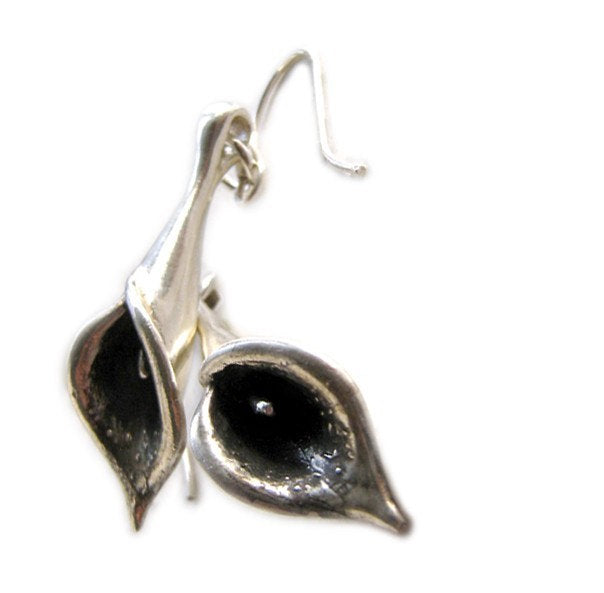 Silver Lilly Earrings - Handmade - Antique Finish - High Quality, Gifts For Her, Valentine Present, Girlfriend, Friend, Rickson Jewellery 18