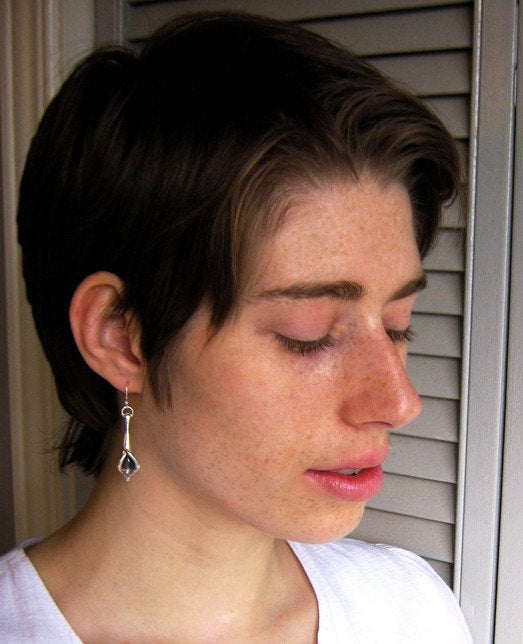 Silver Lilly Earrings - Handmade - Antique Finish - High Quality, Gifts For Her, Valentine Present, Girlfriend, Friend, Rickson Jewellery 18