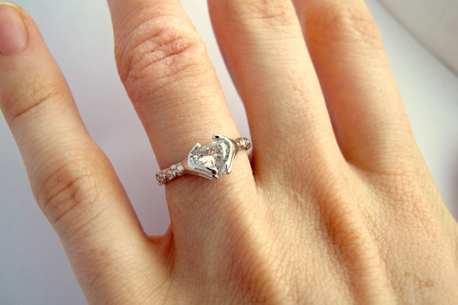 Claddagh Wedding Engagement Ring Set, Silver Claddagh, Celtic Jewelry, Diamond Ring, Gold Claddagh Stacking Set, Irish Ring, Promise, 48&49b