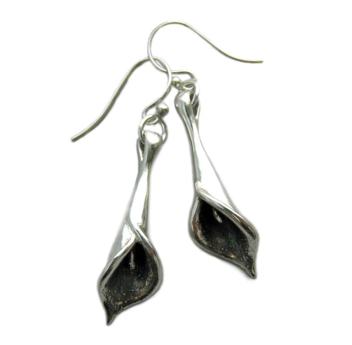 Silver Lilly Earrings - Handmade - Antique Finish - High Quality, Gifts For Her, Valentine Present, Girlfriend, Friend, Rickson Jewellery 18