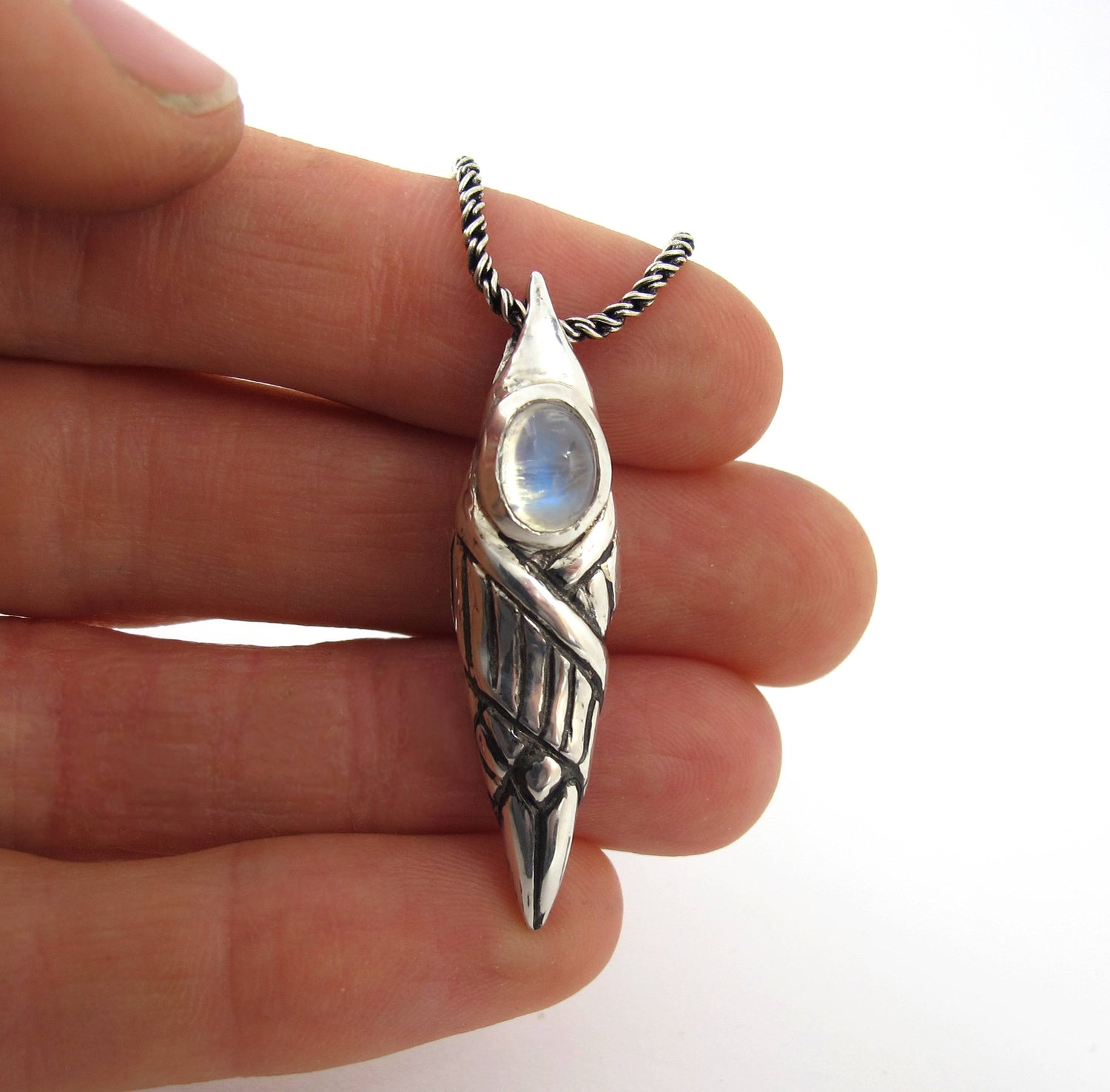 Unique Bird Necklace with Labradorite stone - Bird Jewellery Mourning Nature Art Nouveau Art Deco Artisan Gifts for Her Drop Statement 172