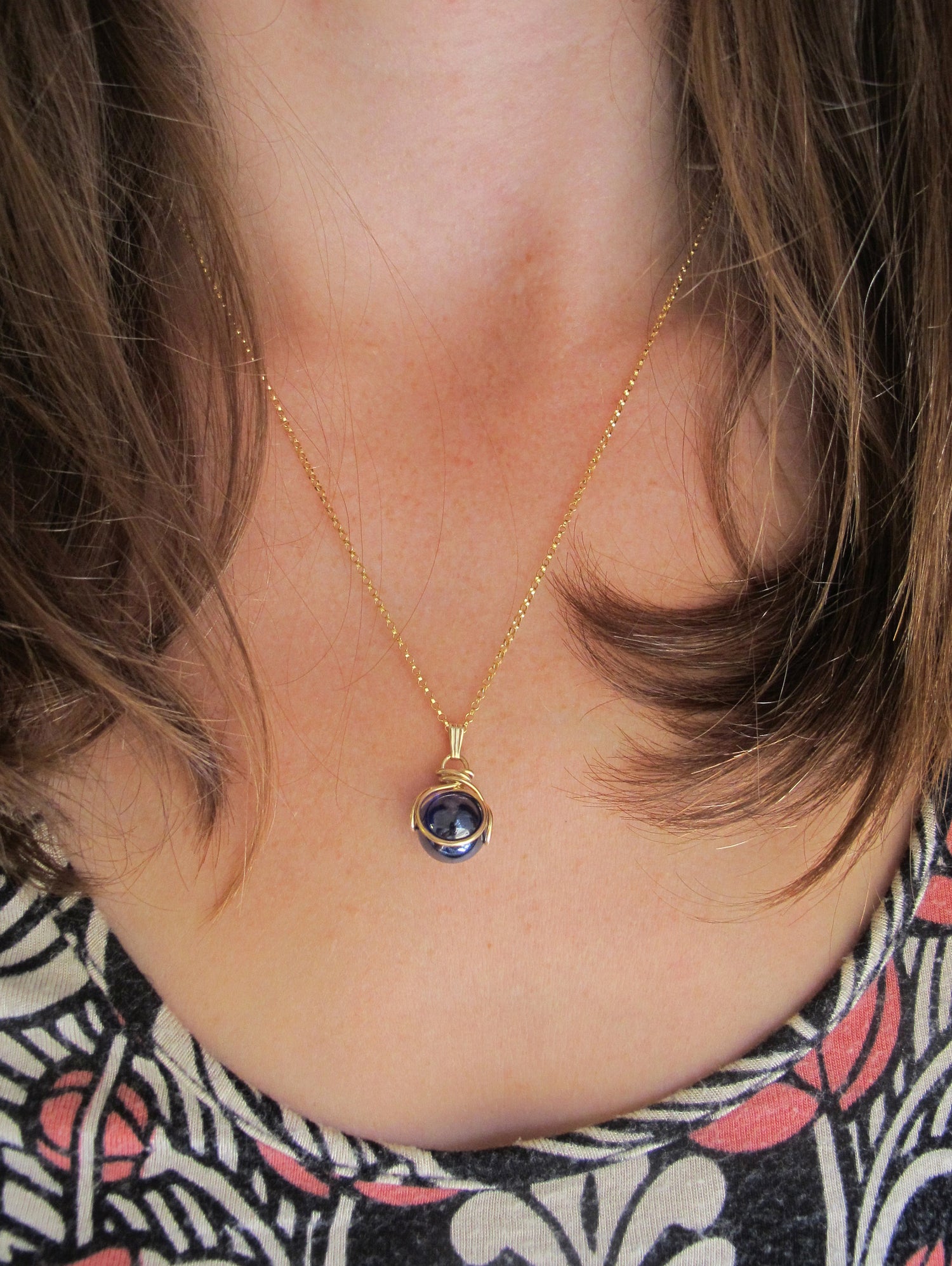 Gold Filled POP in Marble Necklace Gift Interchangeable Marble Necklace with Personalized Birthstones Geekery Marble necklace for Collecting