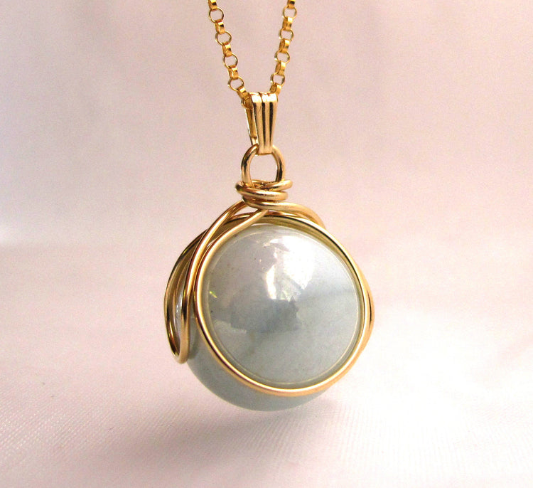 Gold Filled POP in Marble Necklace Gift Interchangeable Marble Necklace with Personalized Birthstones Geekery Marble necklace for Collecting