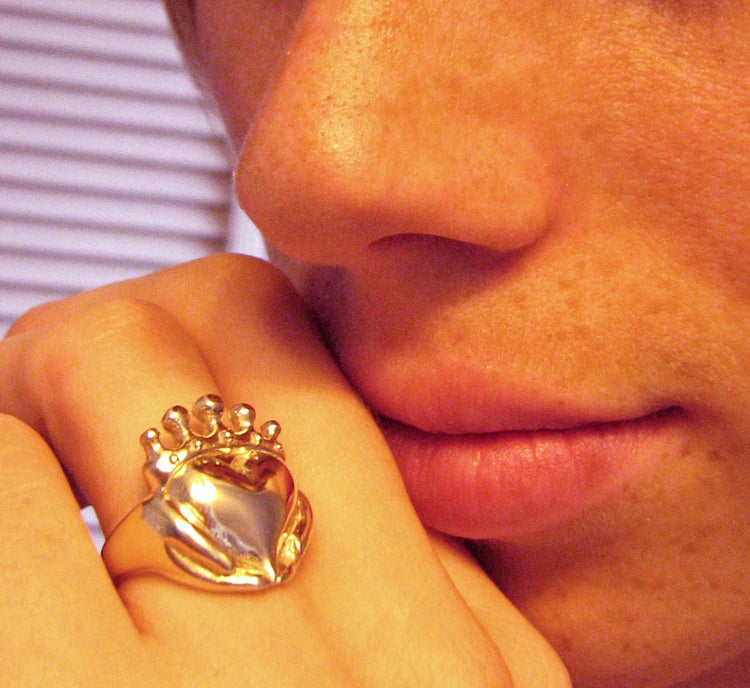 Handmade Claddagh Ring, Celebrity Callie Thorne, Chunky Claddagh, Unique Claddagh, Irish Jewelry, Celtic Promise Ring, Gifts for Her 187