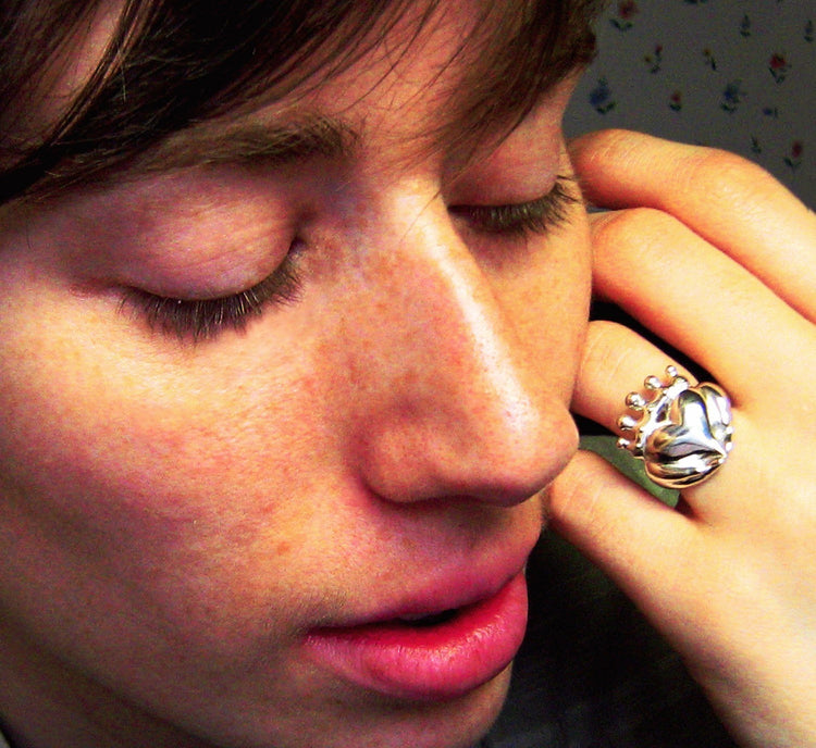 Handmade Claddagh Ring, Celebrity Callie Thorne, Chunky Claddagh, Unique Claddagh, Irish Jewelry, Celtic Promise Ring, Gifts for Her 187