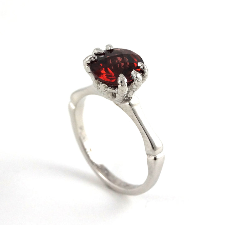 Till Death do us Part - Goth Skeleton Black Diamond Engagement Ring - Vampire - Punk Rock - Day of the Dead - Macabre Art Deco - Rickson