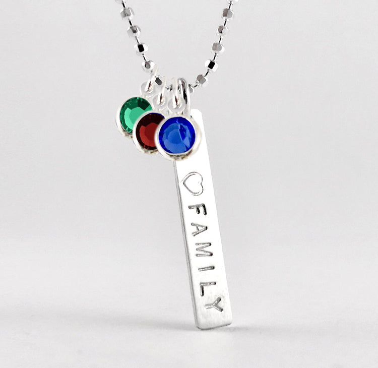 Shine On Bar Necklace Name Plate Hand Stamped Letter Flat Pendant Solid Sterling Silver Family Push Present trend lava rock essential oil