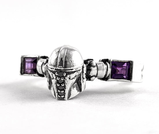 Mandalorian Engagement Ring with Mickey Ears Profile This is the Way Armor Helmet Baby Yoda Geekery Nerd Wedding May the 4th Be With You