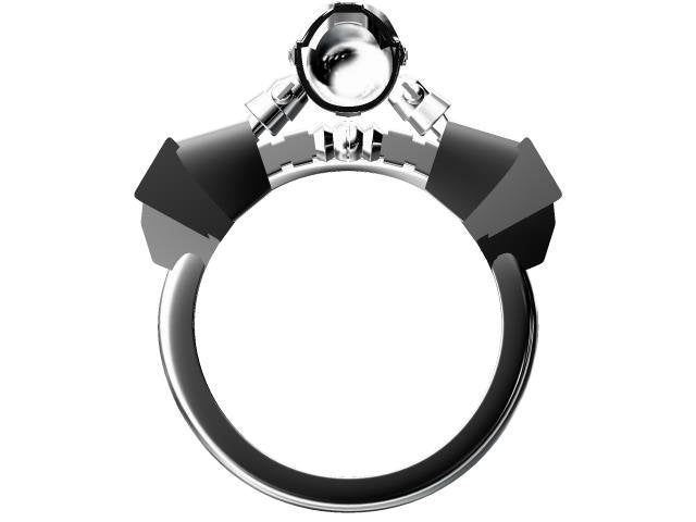 Mandalorian Engagement Ring with Mickey Ears Profile This is the Way Armor Helmet Baby Yoda Geekery Nerd Wedding May the 4th Be With You
