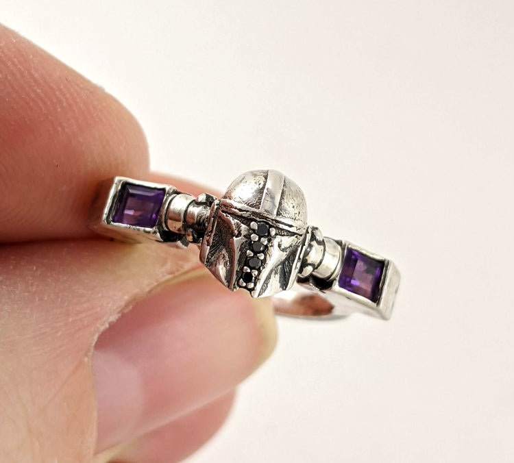 Mandalorian Engagement Ring with Mickey Ears Profile This is the Way Armor Helmet Baby Yoda Geekery Nerd Wedding May the 4th Be With You