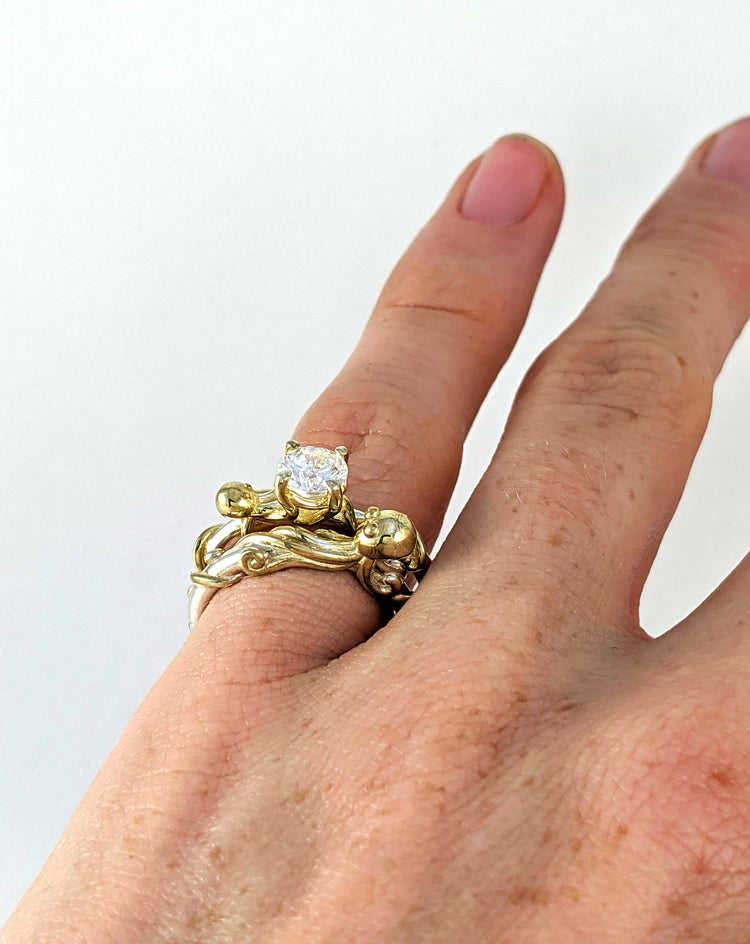 Octopus Joy Sterling Ocean Octopus Ring Octopus Engagement Cephalopod Silver Kraken Ring Sea Creature Wedding Band Rickson 266 269a 269b