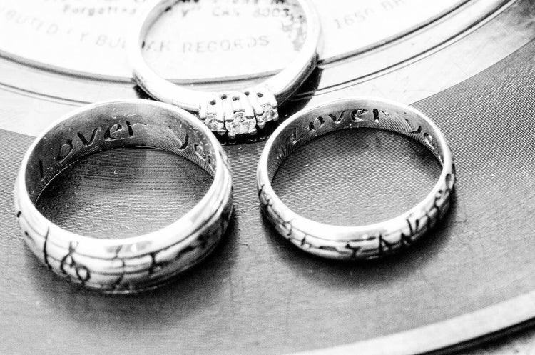 Custom Music Note Wedding Bands - Original Real Music Notes Ring, Sterling Music Ring, Sheet Music Nerd Wedding Rings, Geekery, Personalize