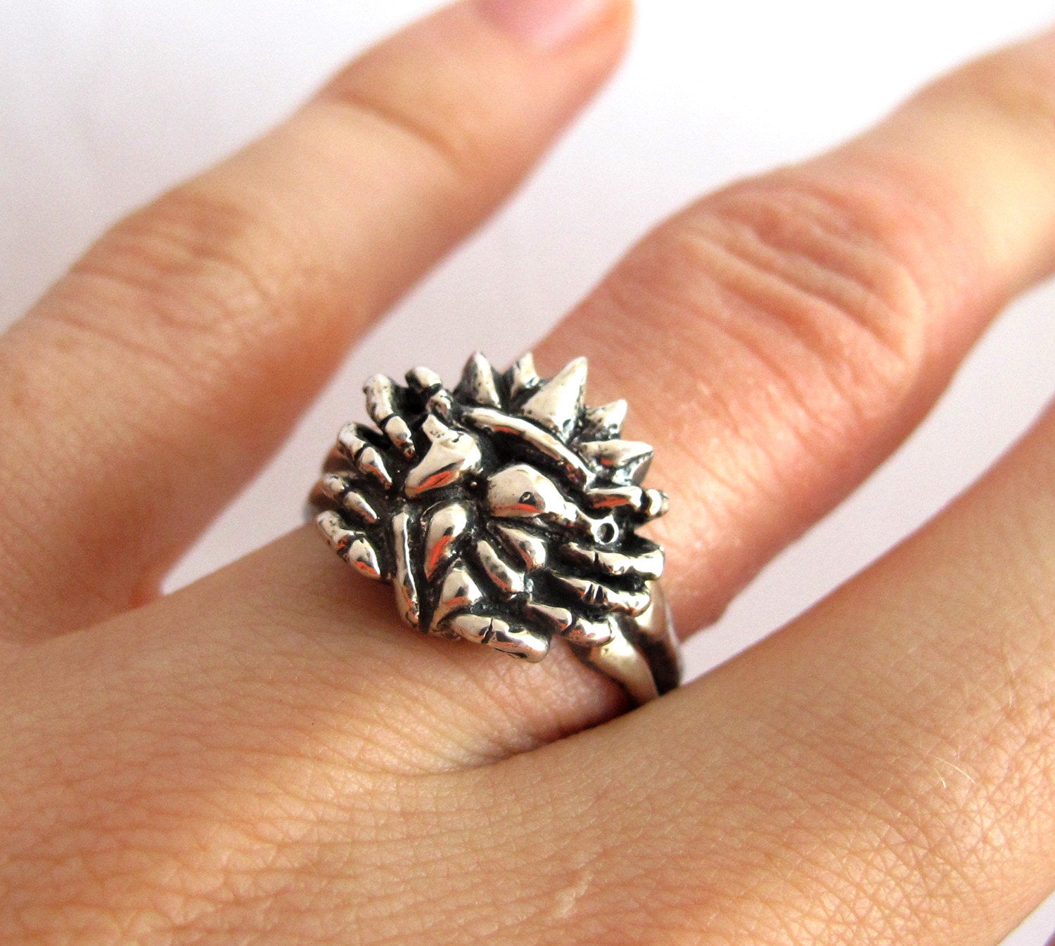 Love in Hand - Alternative Anatomical Claddagh Wedding Ring Set - Skeleton Hands - Handmade - Sterling SIlver - Couples - Rickson  58&103