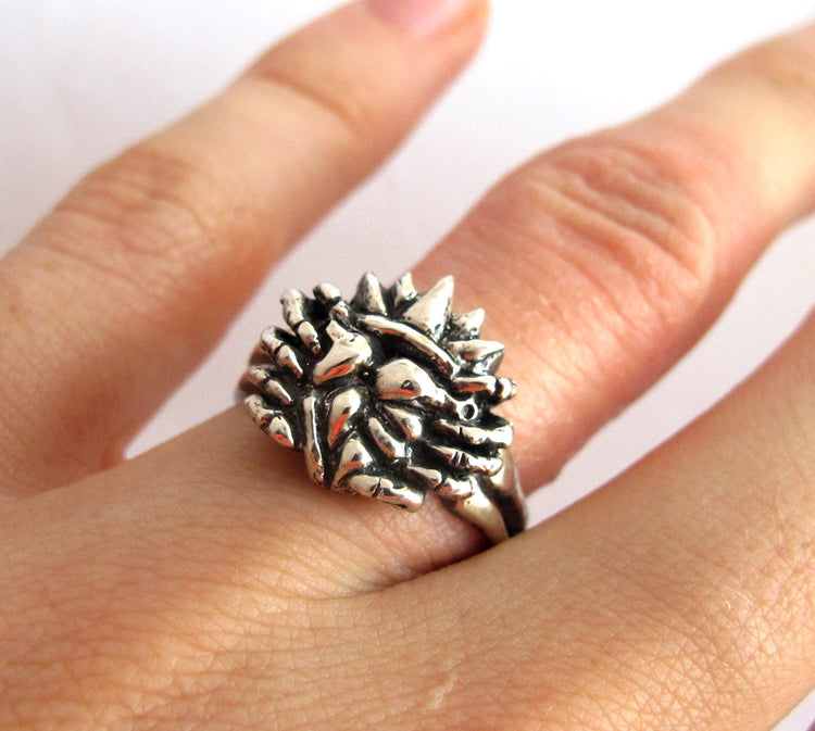 Love in Hand - Alternative Anatomical Claddagh Wedding Ring Set - Skeleton Hands - Handmade - Sterling SIlver - Couples - Rickson  58&103
