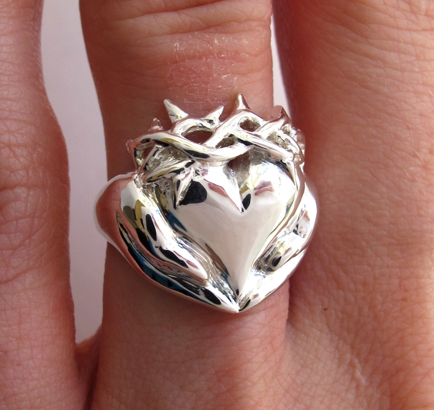 Callie Thorny Chunky Claddagh Celtic Promise Ring 126 – RicksonJewelry