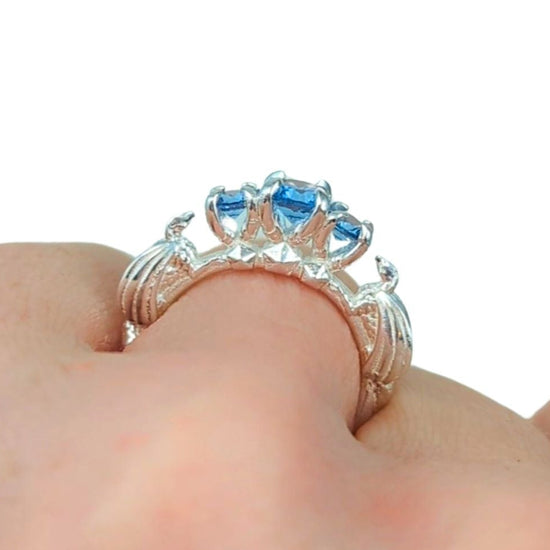 DND Ring Dungeons and Dragons DND D20 Dice Engagement Ring with 5 Gemstones 289