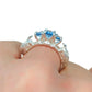 DND Ring Dungeons and Dragons DND D20 Dice Engagement Ring with 5 Gemstones 289