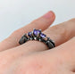 Dungeons and Dragons D20 Dice Engagement Ring with 5 Gemstones 289