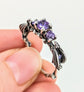 DND Ring Dungeons and Dragons DND D20 Dice Engagement Ring with 5 Gemstones 289