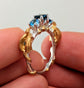 DND Ring Dungeons and Dragons DND D20 Dice Engagement Ring with 5 Gemstones 289