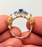 DND Ring Dungeons and Dragons DND D20 Dice Engagement Ring with 5 Gemstones 289
