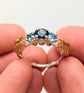DND Ring Dungeons and Dragons DND D20 Dice Engagement Ring with 5 Gemstones 289
