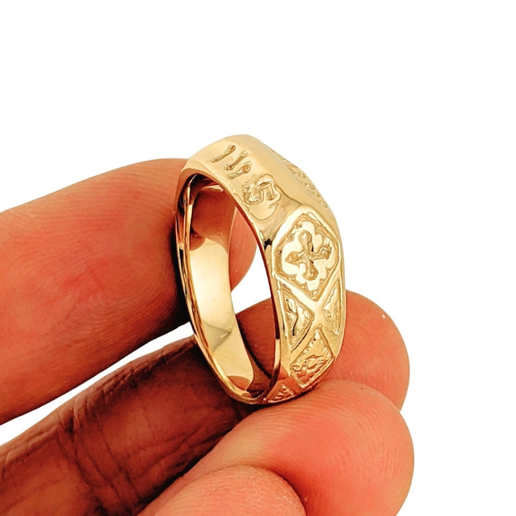 St Joan of Arc Ring Saint Joan of Arc Replica Medieval Devotional Ring for First Communion Catholic Confirmation Gift 