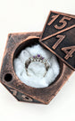 Dungeons and Dragons Dice Engagement Ring with 5 Gemstones