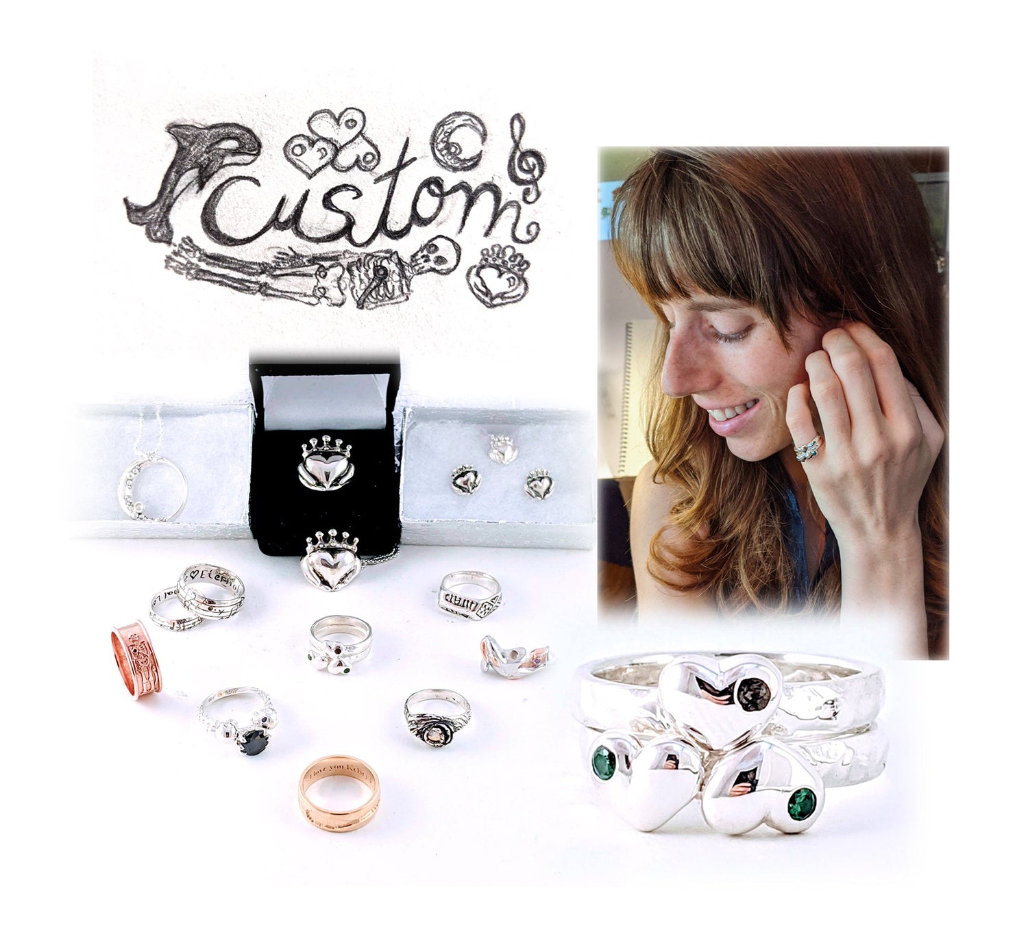 3D Printed Custom Designs Create Your Own Ring Drawings 3D CAD Models Wedding Engagement Gold Diamond Solitaire Master Jeweller Rickson