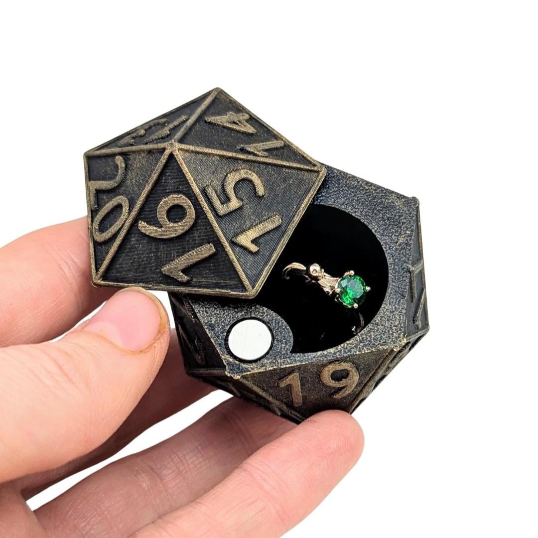 DND D20 Dice Fleur De Lis Joan of Arc Mimic Octopus Book Box