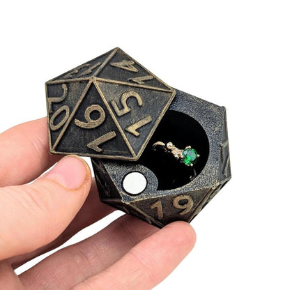 DND D20 Dice Fleur De Lis Joan of Arc Mimic Octopus Book Box