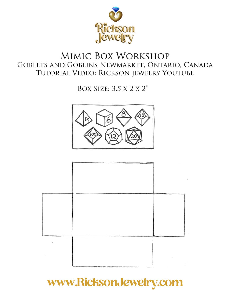 Mimic Dice box DND D&D TTRPG DIY Gift Kit Make at Home supplies kids Dice Goblin