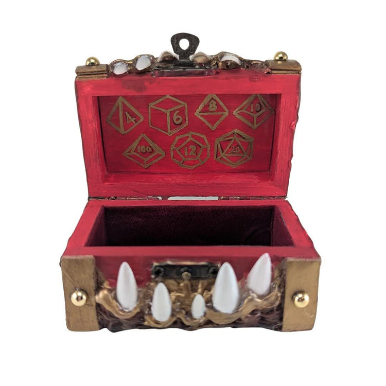 DND D20 Dice Fleur De Lis Joan of Arc Mimic Octopus Book Box