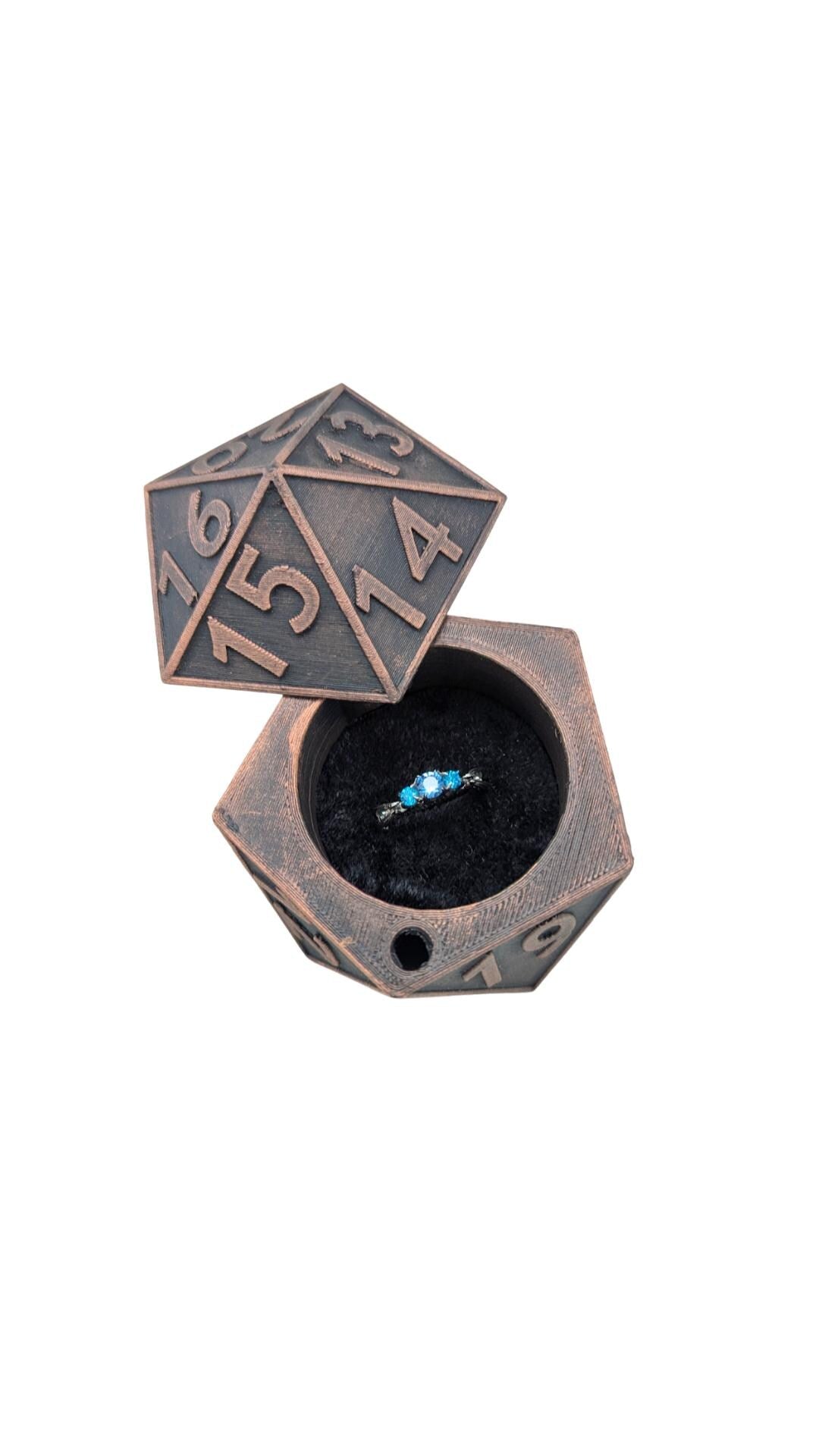 DND D20 Dice Fleur De Lis Joan of Arc Mimic Octopus Book Box