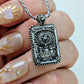 Mermaid Moon Tarot Card Necklace Unique Double Sided Design with Upright and Reversed Meanings