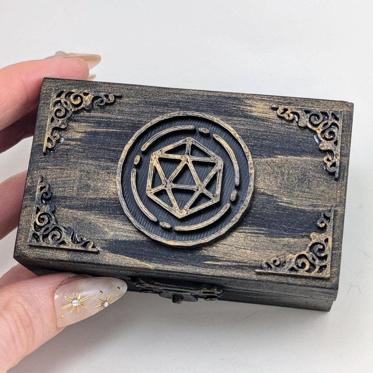 DND D20 Dice Fleur De Lis Joan of Arc Mimic Octopus Book Box