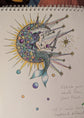 Moon and Star Card Tarot Deck Box Handmade Design