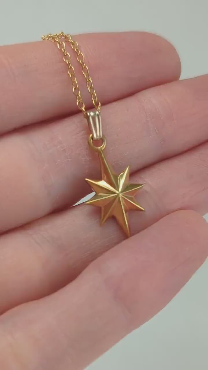 Gold STAR Necklace + Meditation to Find your True North Star