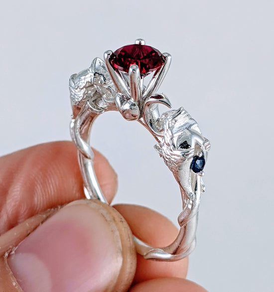 Phoenix Fire Bird Engagement Ring