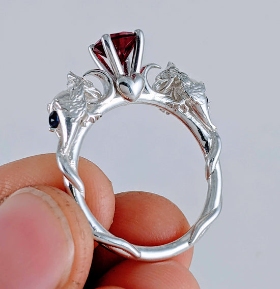 Phoenix Fire Bird Engagement Ring