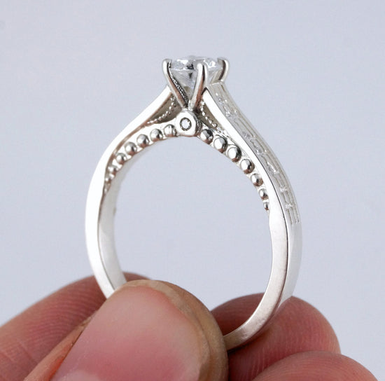 Diamond Music Note Engagement Ring