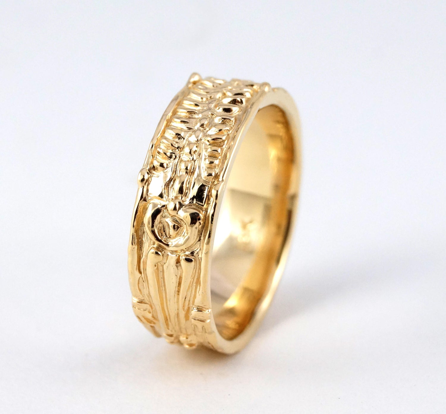 Skeleton Love - Gold or Silver Skeleton Eternity Wedding Band Gothic Bride Momento Mori Halloween Wedding Costume Skull Ring Creepy 234 238