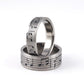 Custom Titanium Music Note Wedding Ring Set 2 Rings Unique Wedding band Music Gifts for him Geekery Alternative Non Traditional Custom Notes