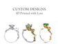 3D Printed Custom Designs Create Your Own Ring Drawings 3D CAD Models Wedding Engagement Gold Diamond Solitaire Master Jeweller Rickson
