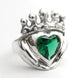 Claddagh Emerald Ring Choose Birthstone Celtic Jewelry Promise Ring Sterling Silver Claddagh Personalized Heart Stone Anniversary Custom 114