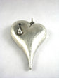 Heart Ache Handmade Sterling silver or Brass Heart Statement piece pendant Escher Style Stairs and Secret Doorway Locket Style Heart, 1