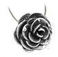 SALE Victorian Rose Necklace - Silver Goth Steampunk Black Rose Gift for Her Rose Staple Classic Pendant Floral Rickson Jewellery 38